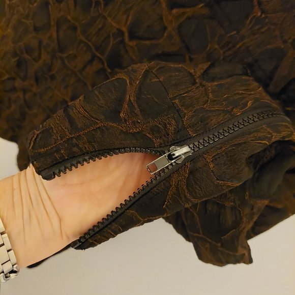 Cache Luxe Women's Reptile Print Stretch Jacket Size S - Picture 4 of 7